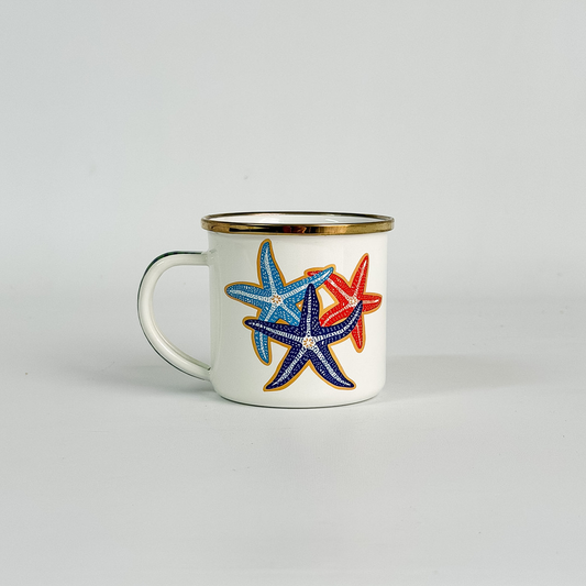 Taza pequeña con asa estrellas