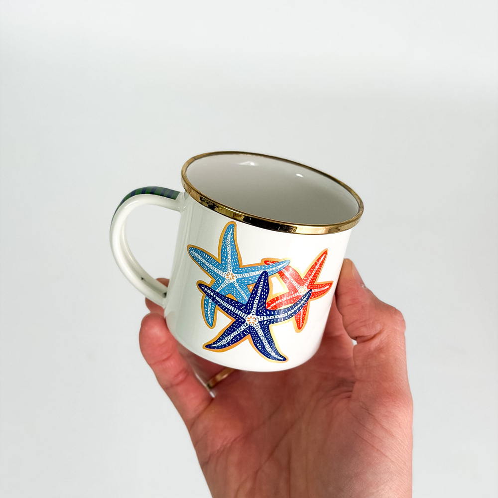Taza pequeña con asa estrellas