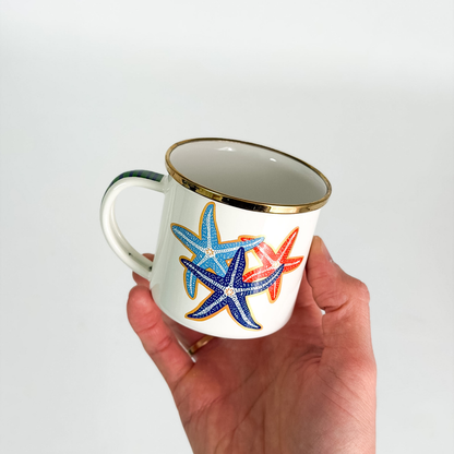 Taza pequeña con asa estrellas
