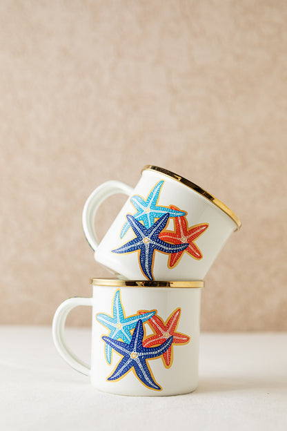 Taza pequeña con asa estrellas